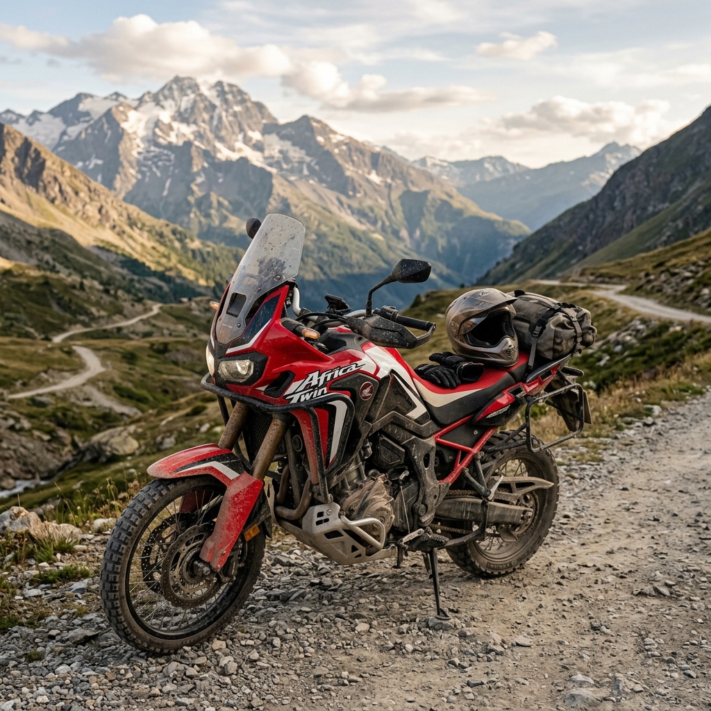 Motocykl Honda CRF1100L Africa Twin w serwisie motocyklowym Orange Garage Księżyno